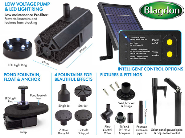 Large image of Blagdon Liberty 200 Solar Pump Kit