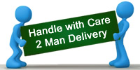 This item is delivered using a 2 Man Delivery which can not be upgraded to a Next Day or Saturday delivery