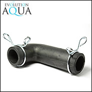Evolution Aqua Elbowed Rubber Airline Manifold Connector and Clips