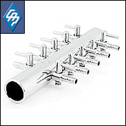 Stainless Steel Airline Manifold - 19mm Inlet - 10 x 4mm Outlets