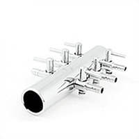 Stainless Steel Air Manifold - 19mm Inlet - 6 x 4mm Outlets