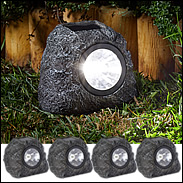 Granite Solar Rock Spotlights (3 Lumens) - Pack of 4