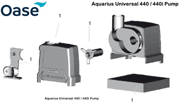 Oase Aquarius Universal 440 / 440i Pump Spare Parts