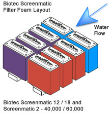 Oase Biotec Screenmatic 12 - 18 and 40,000 - 60,000 Filter Layouts