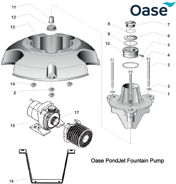 Oase PondJet Fountain Pump Spare Parts and Other Oase Spare Parts