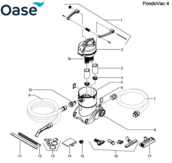 Oase Pondovac 3 and 4 Vacuum Spare Parts
