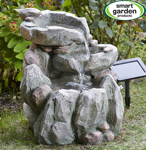 Large image of Smart Solar - Rock Fall Solar Water Feature