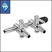 Stainless Steel Air Manifold - 4mm Inlet - 2 x 4mm Outlets