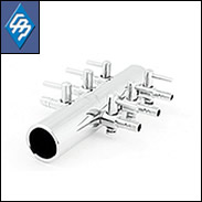 Stainless Steel Airline Manifold - 19mm Inlet - 6 x 4mm Outlets