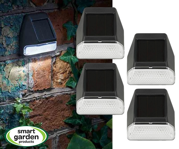 Large image of Smart Solar - Mini Solar Fence, Wall or Post Light (3 Lumens) - Pack of 4