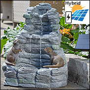 Otter Falls Hybrid Solar Power Water Feature