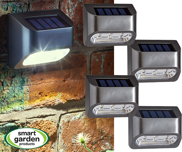 Large image of Smart Solar - Premier Solar Fence, Wall or Post Light (10 Lumens) - Pack of 4