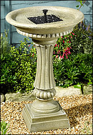 Winchester Stone Effect Solar Birdbath Fountain