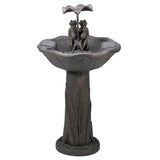 Frog Frolics Solar Birdbath Water Feature