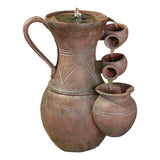 Pitcher Cascade - Terracotta Effect Resin - Solar