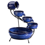Neptune Blue Solar Cascade Water Feature