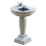 Feathered Friends Solar Birdbath